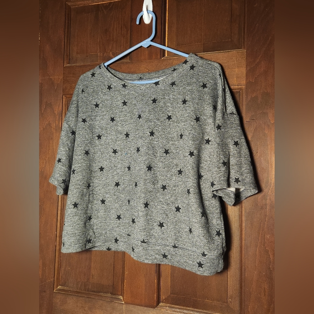 Flirtitude Gray Star Crop Top